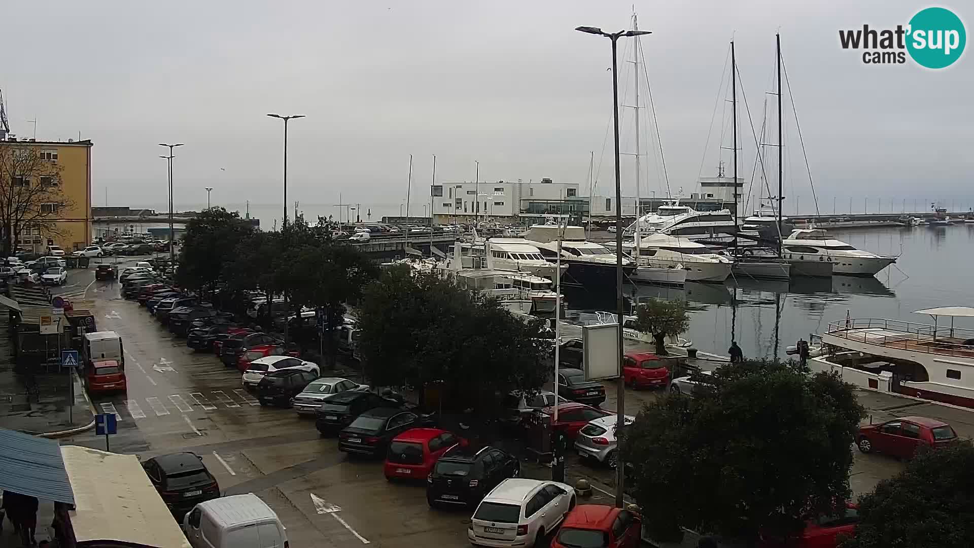 Die Riva und Marina in Rijeka – Live Webcam Kroatien