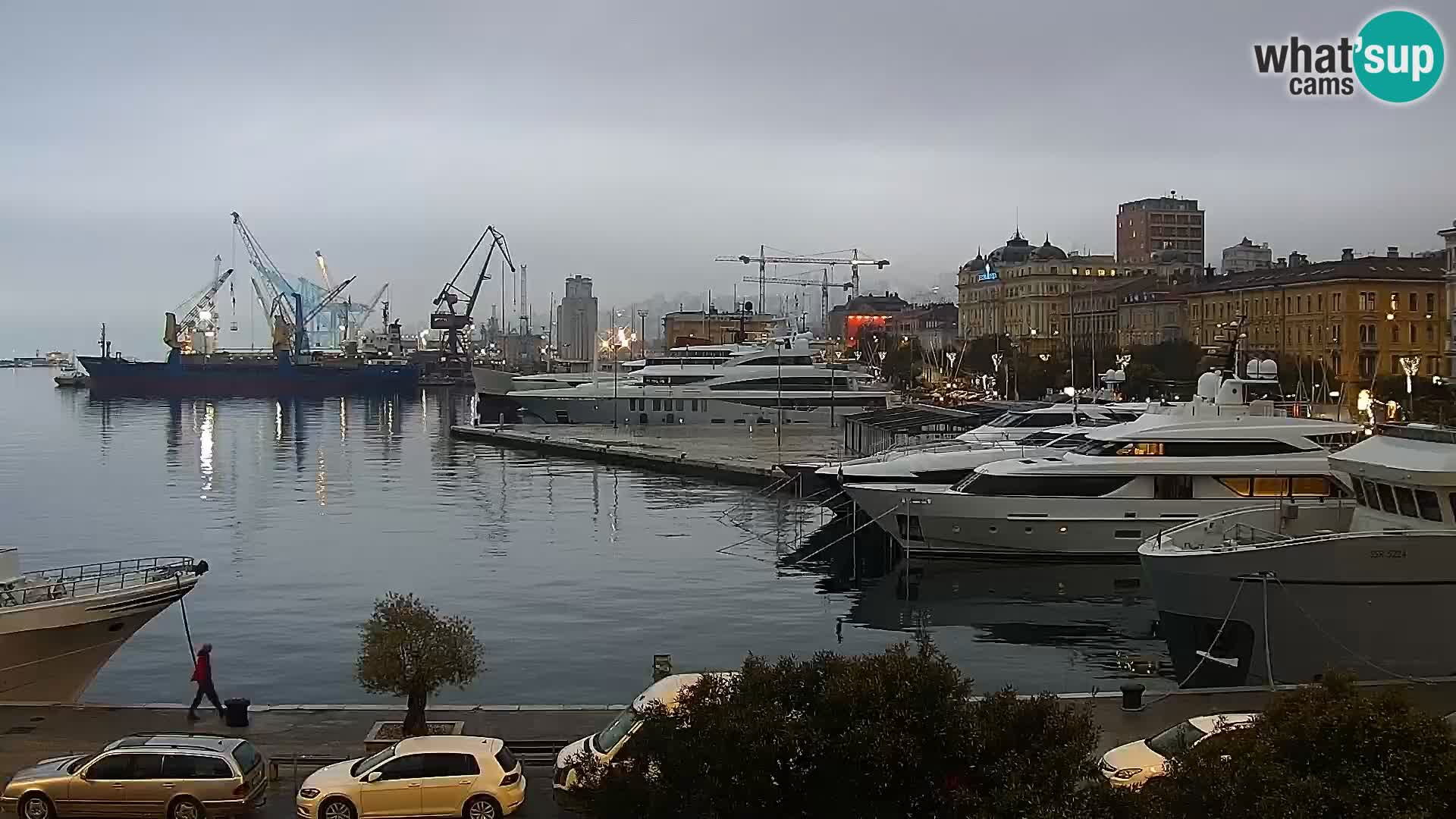 La Riva et Marina à Rijeka – Live Webcam Croatie
