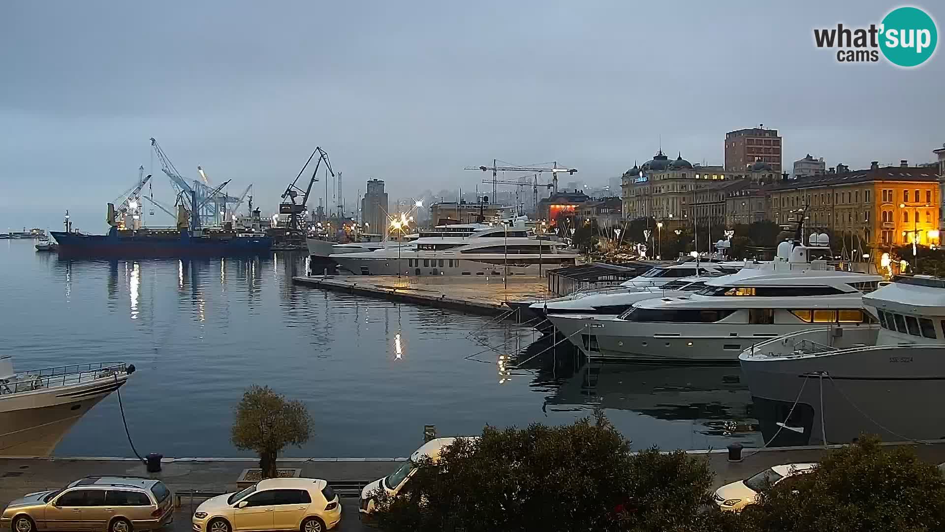La Riva et Marina à Rijeka – Live Webcam Croatie