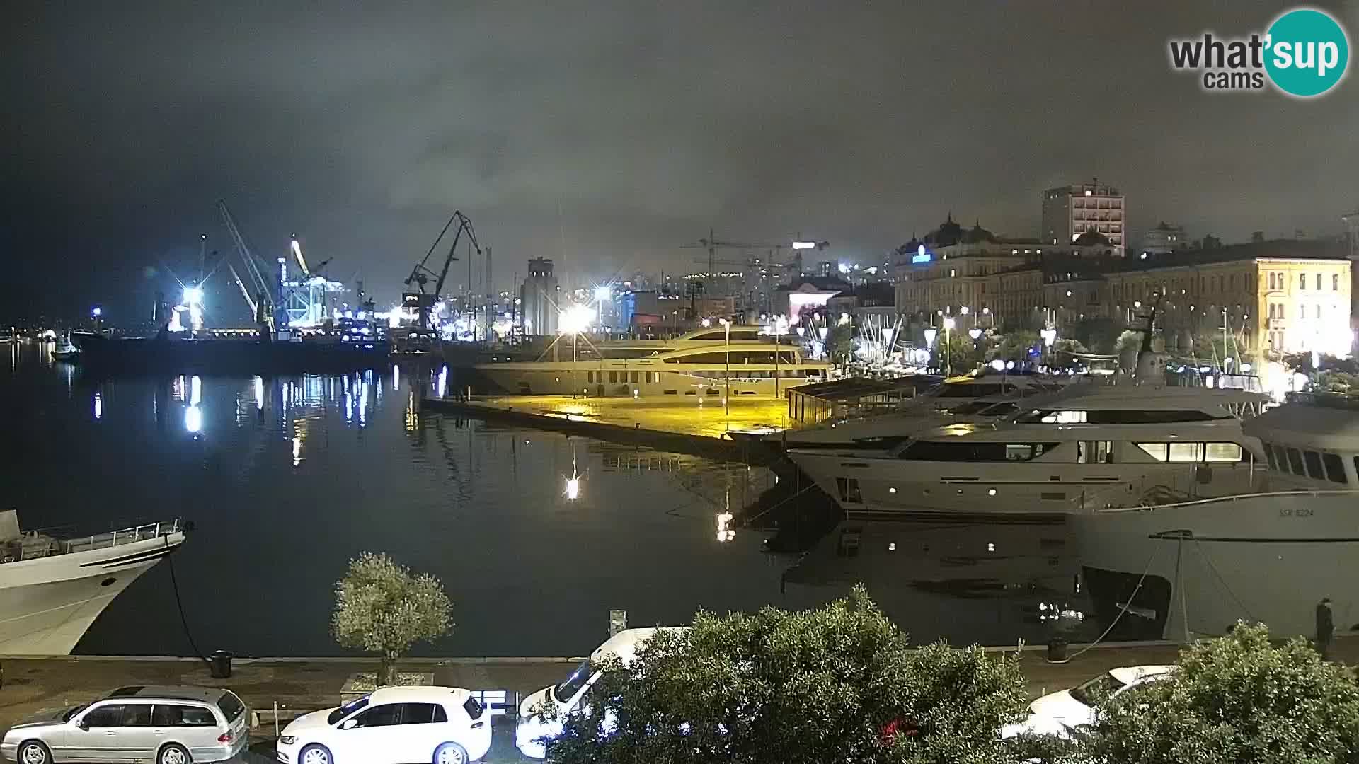 The Riva and Marina in Rijeka  – Live Webcam Croatia