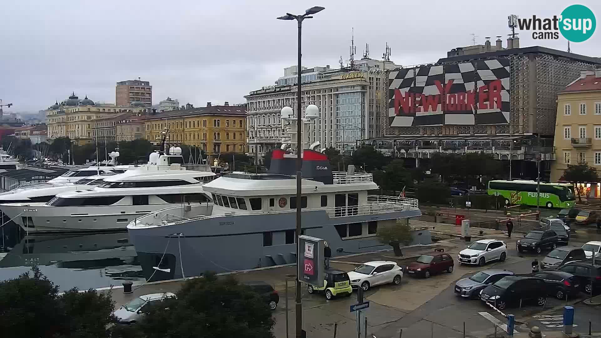 La Riva et Marina à Rijeka – Live Webcam Croatie