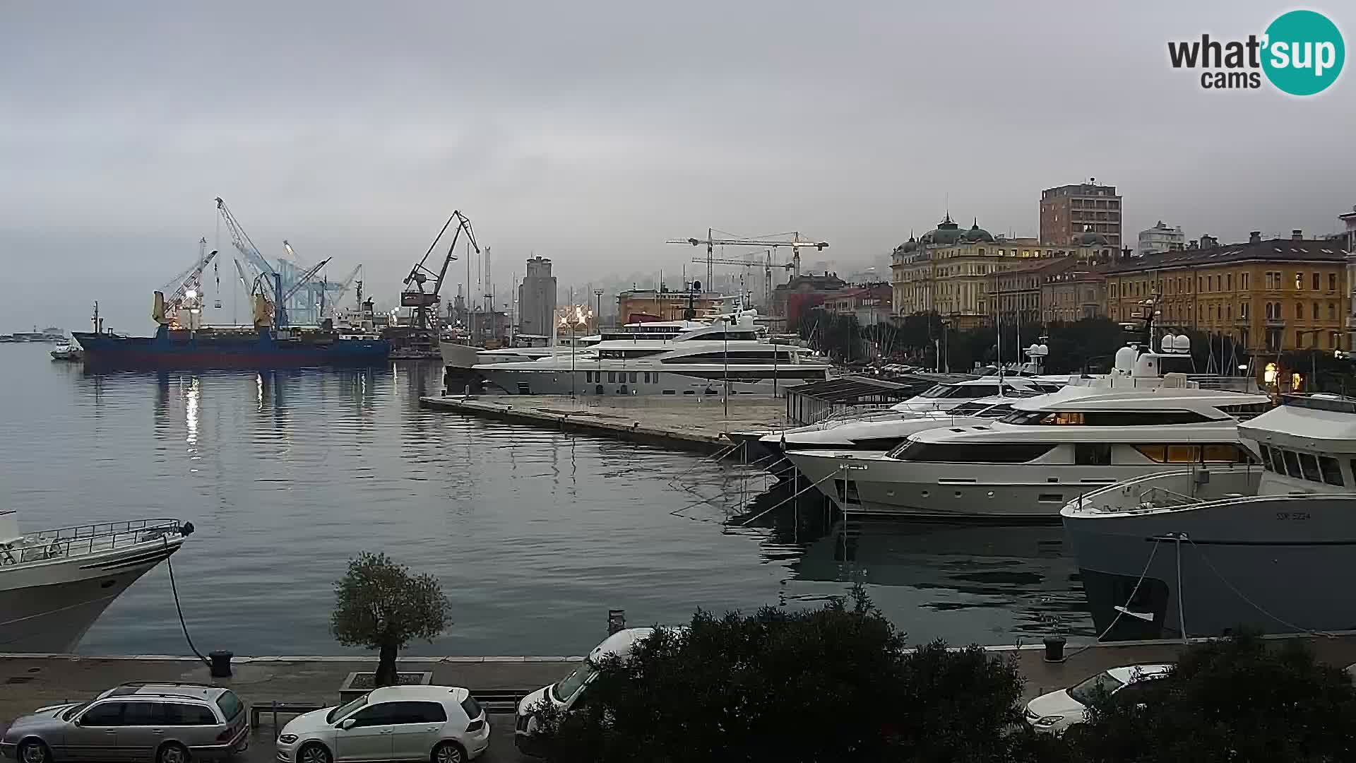 The Riva and Marina in Rijeka  – Live Webcam Croatia