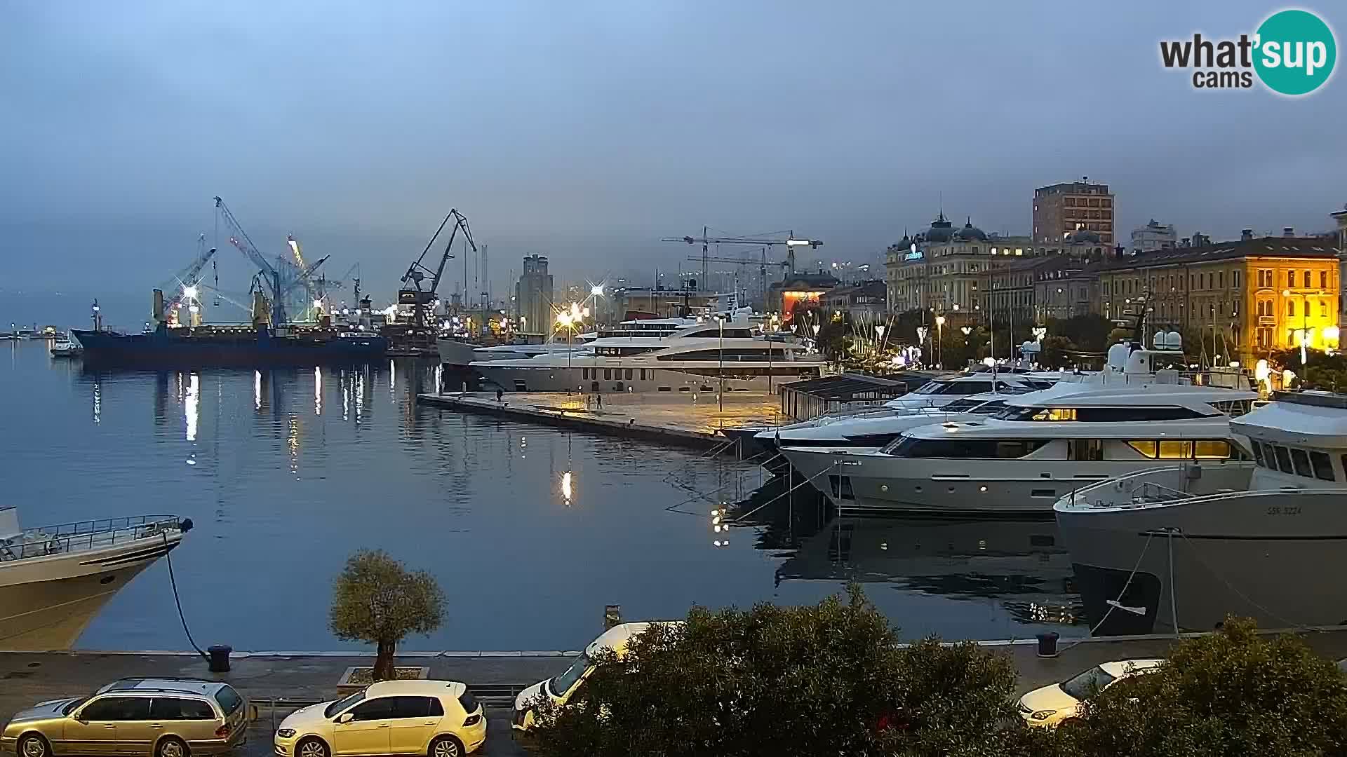 The Riva and Marina in Rijeka  – Live Webcam Croatia