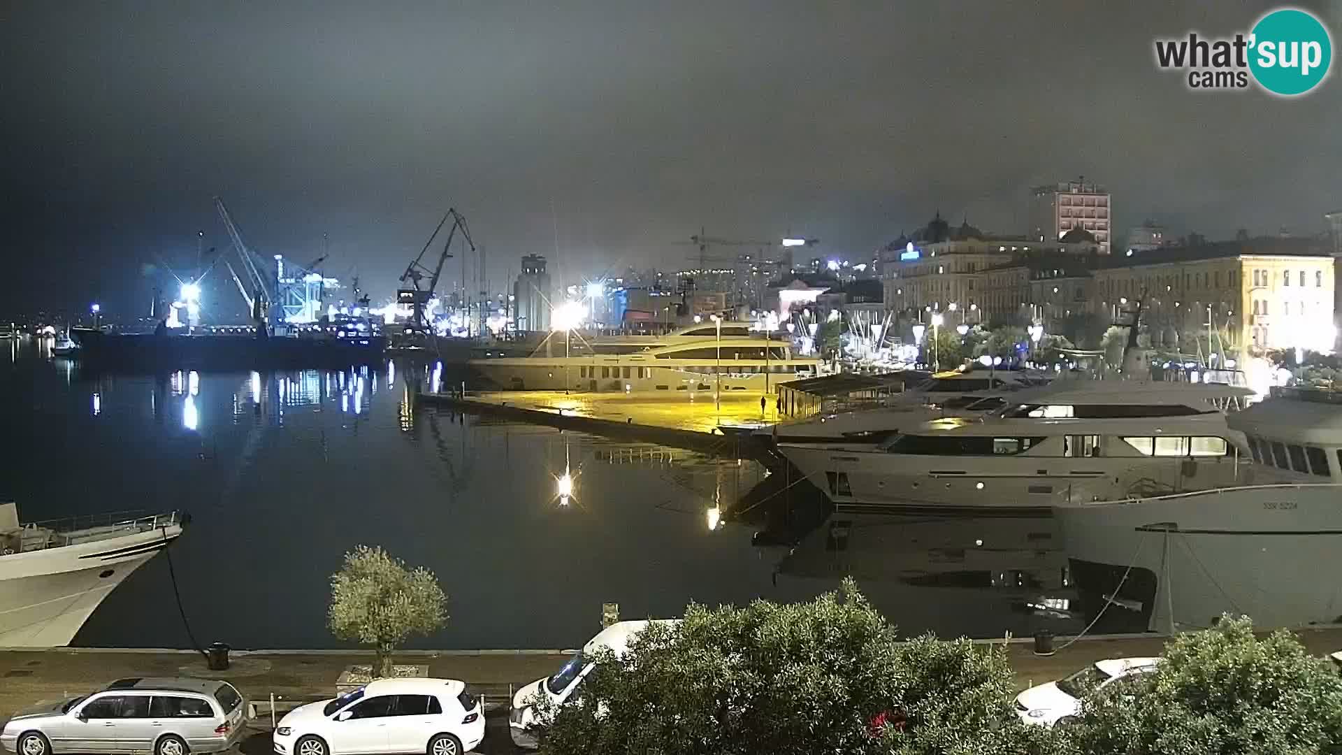 La Riva y Marina en Rijeka – Webcam en vivo Croacia