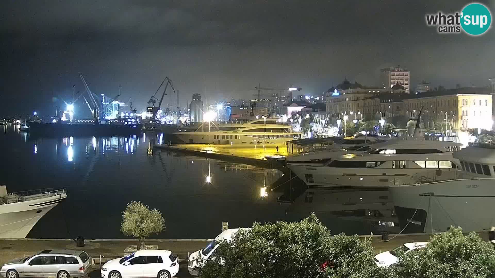 La Riva y Marina en Rijeka – Webcam en vivo Croacia
