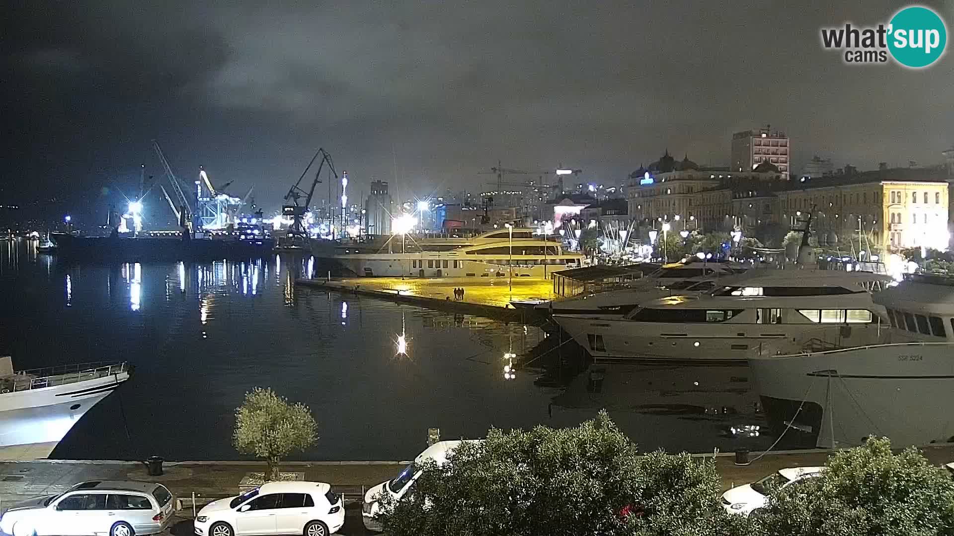 The Riva and Marina in Rijeka  – Live Webcam Croatia