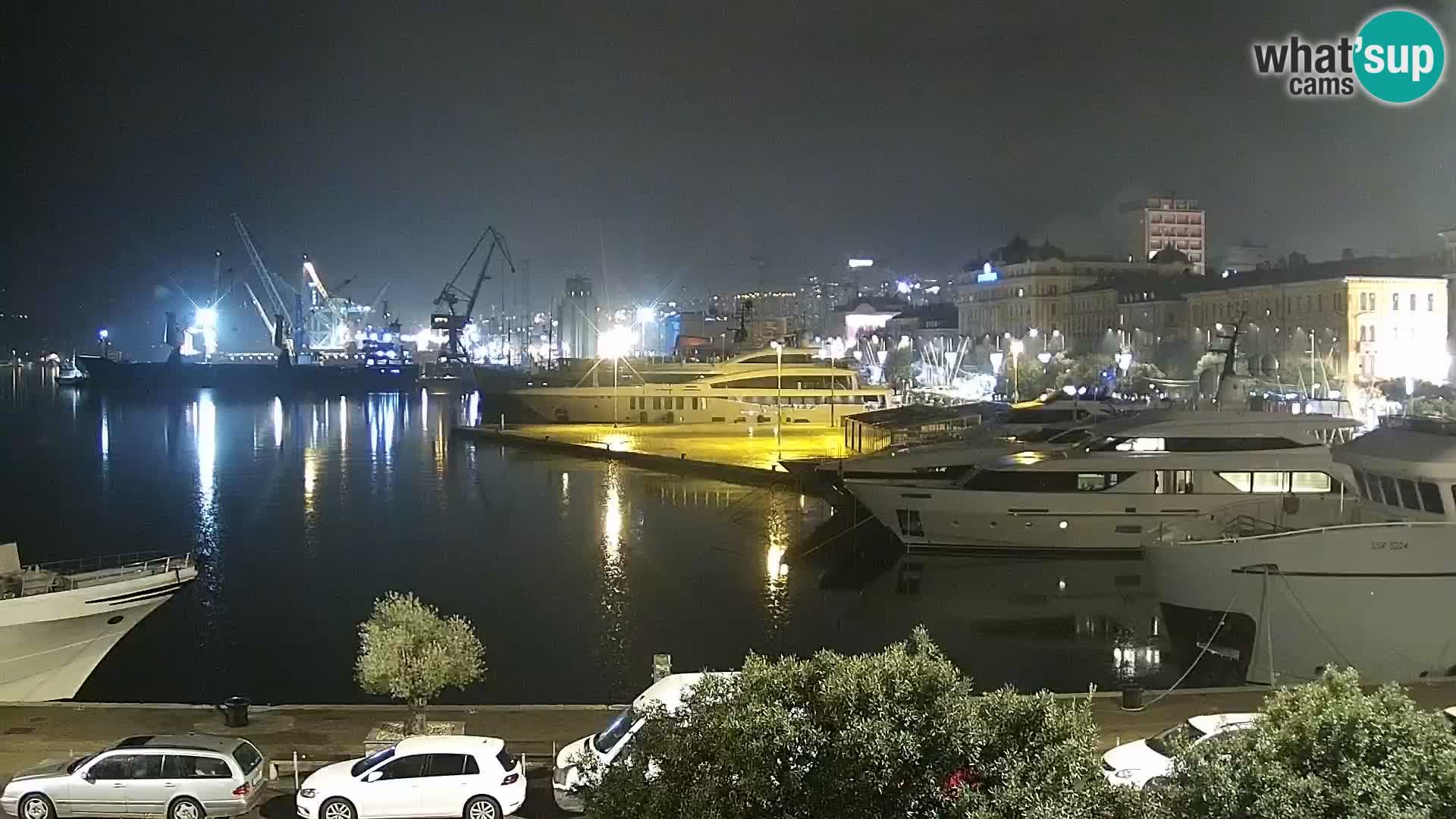 The Riva and Marina in Rijeka  – Live Webcam Croatia