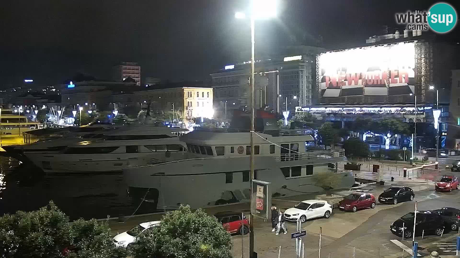 La Riva y Marina en Rijeka – Webcam en vivo Croacia