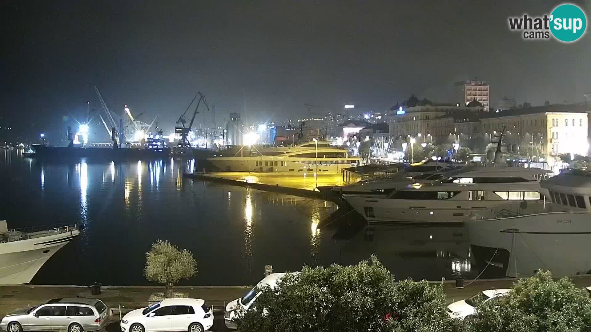 The Riva and Marina in Rijeka  – Live Webcam Croatia