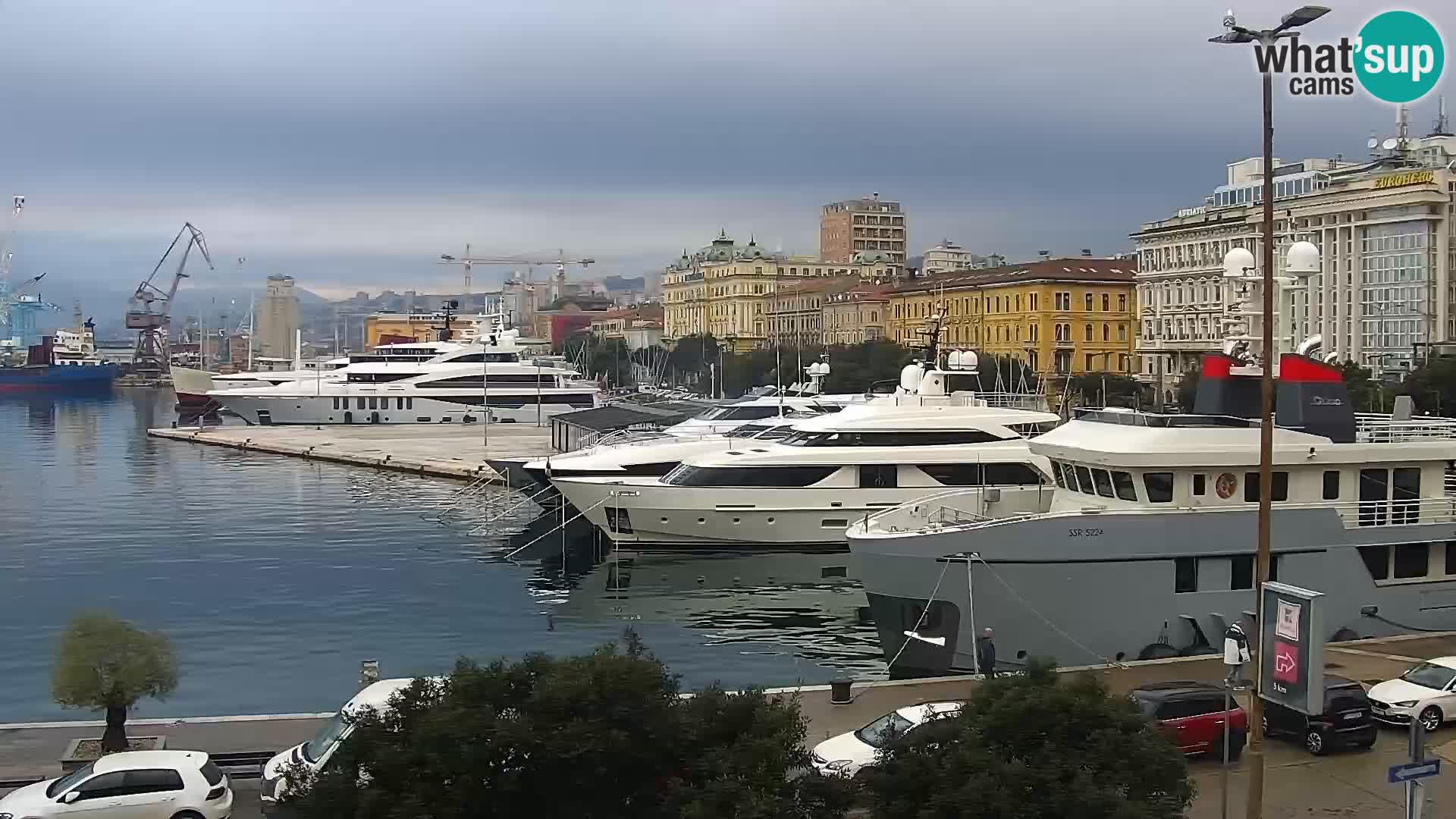 The Riva and Marina in Rijeka  – Live Webcam Croatia