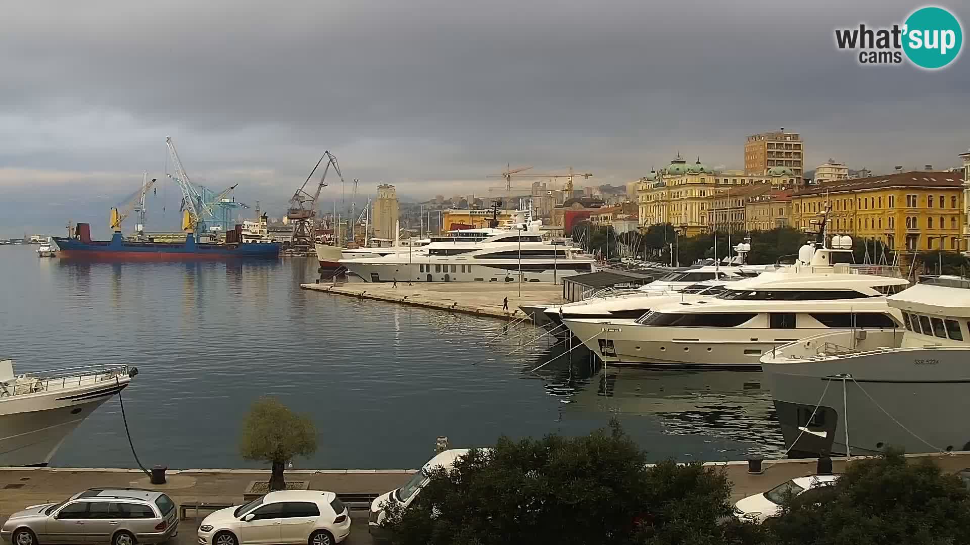 Die Riva und Marina in Rijeka – Live Webcam Kroatien
