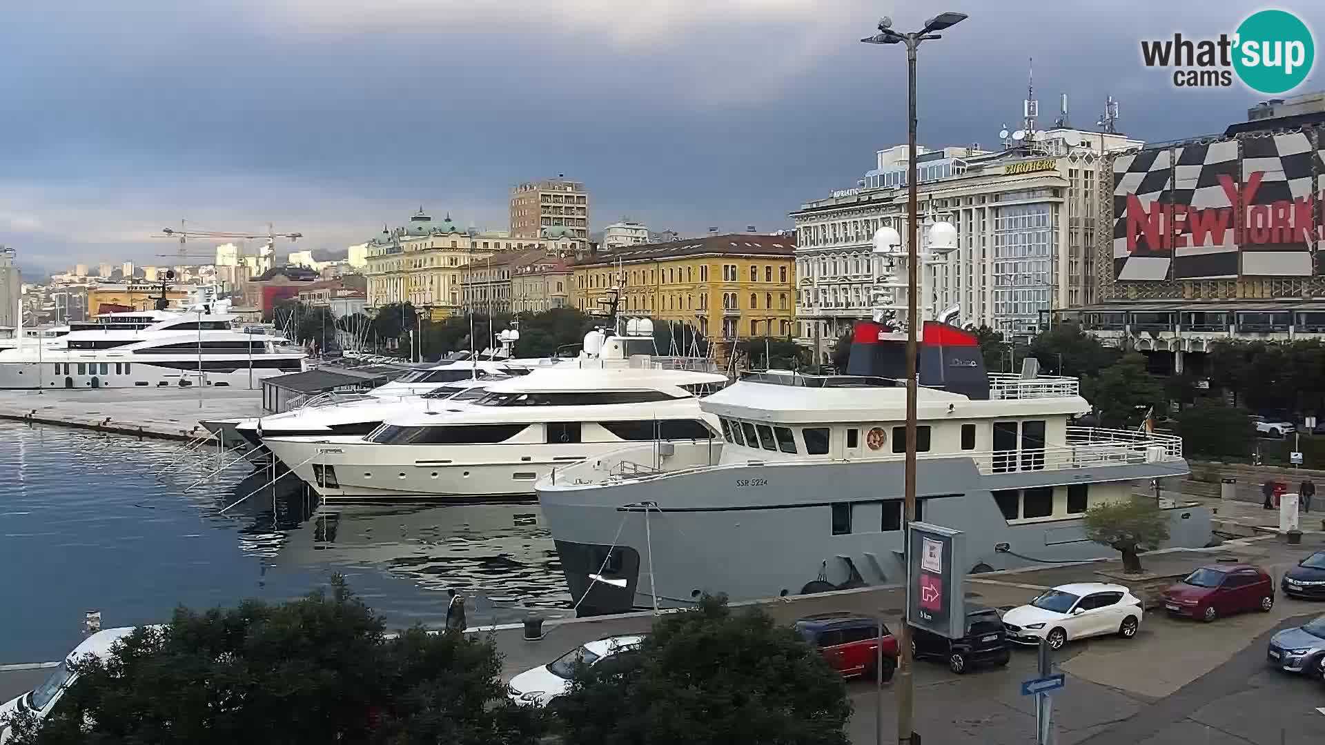 La Riva et Marina à Rijeka – Live Webcam Croatie