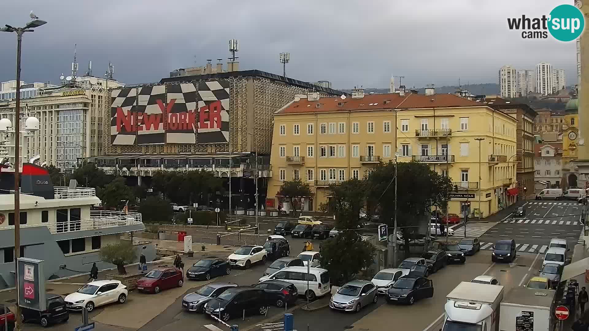 Die Riva und Marina in Rijeka – Live Webcam Kroatien