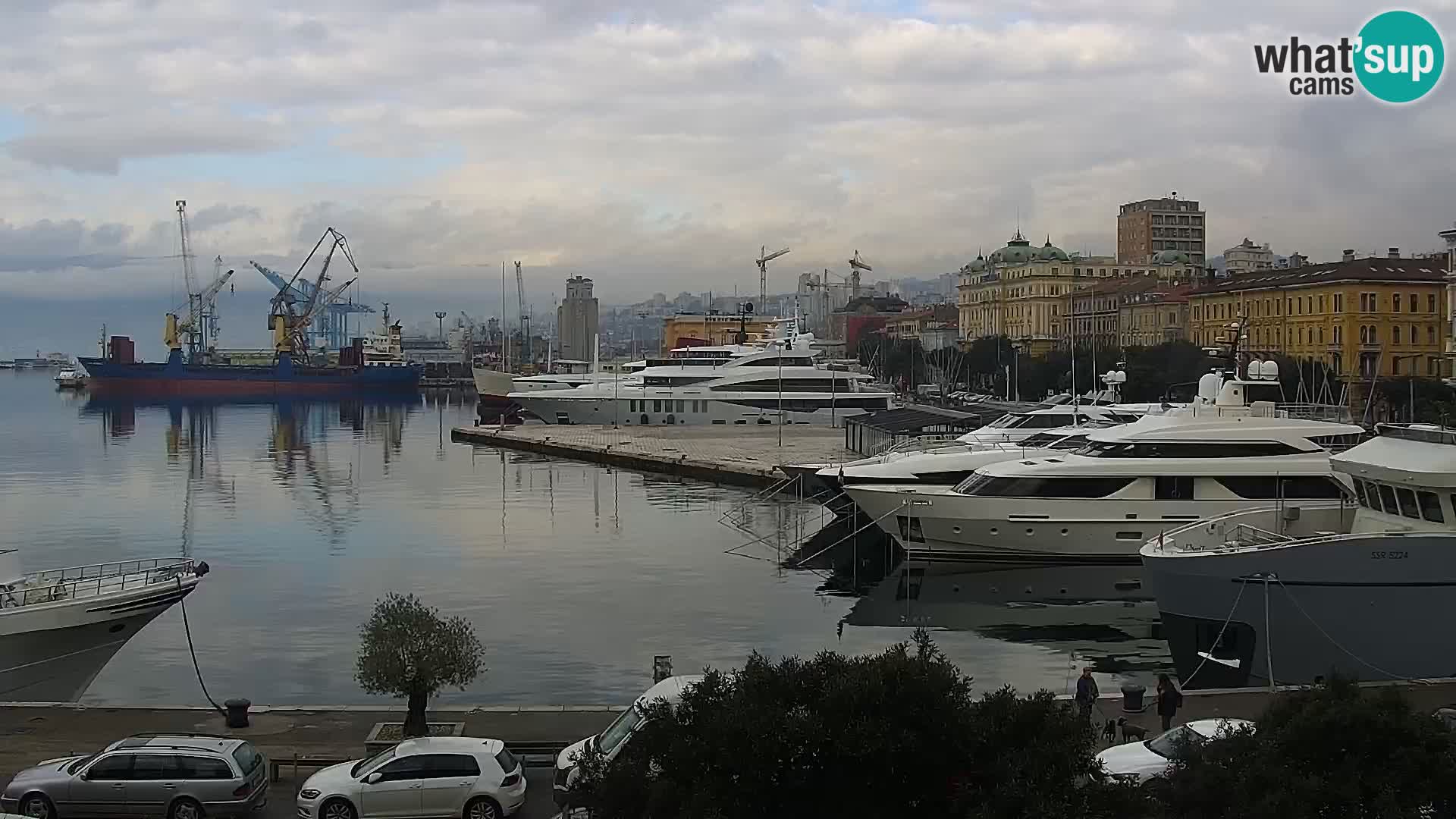La Riva et Marina à Rijeka – Live Webcam Croatie