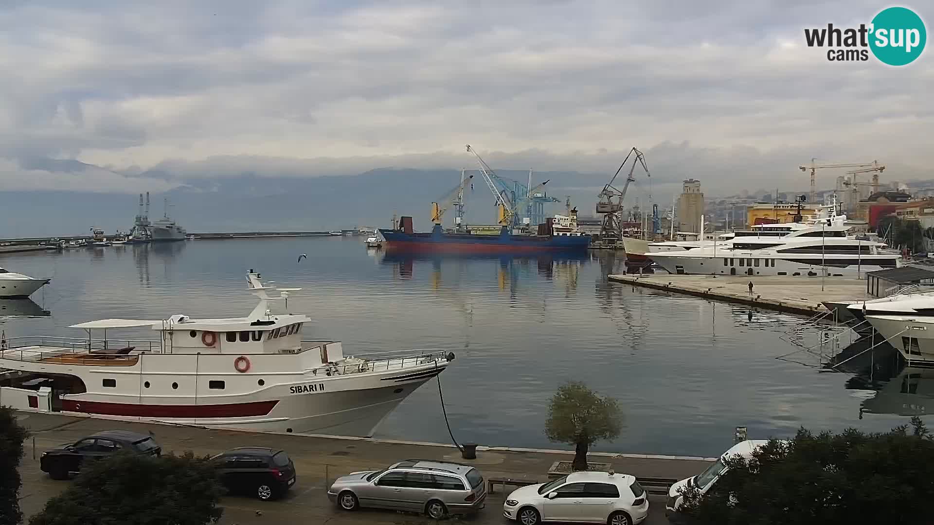 The Riva and Marina in Rijeka  – Live Webcam Croatia