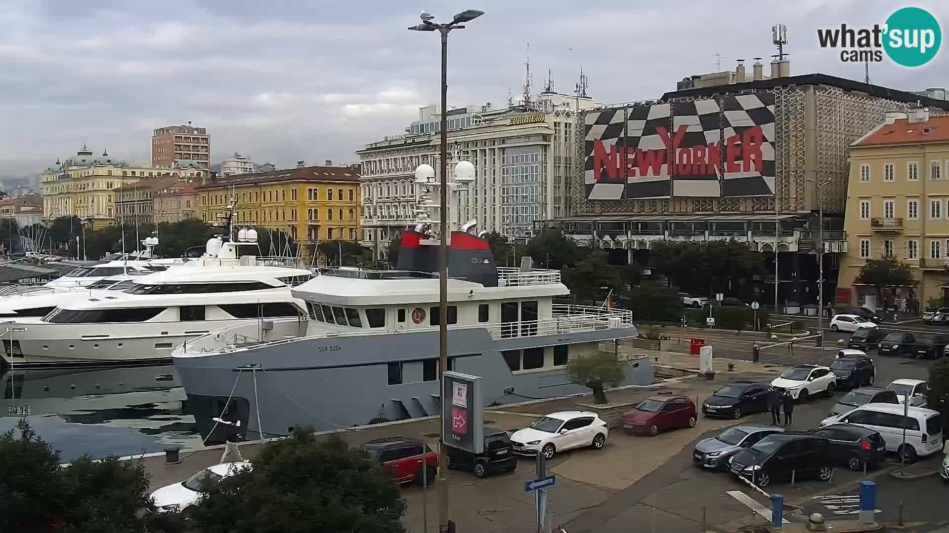 Die Riva und Marina in Rijeka – Live Webcam Kroatien