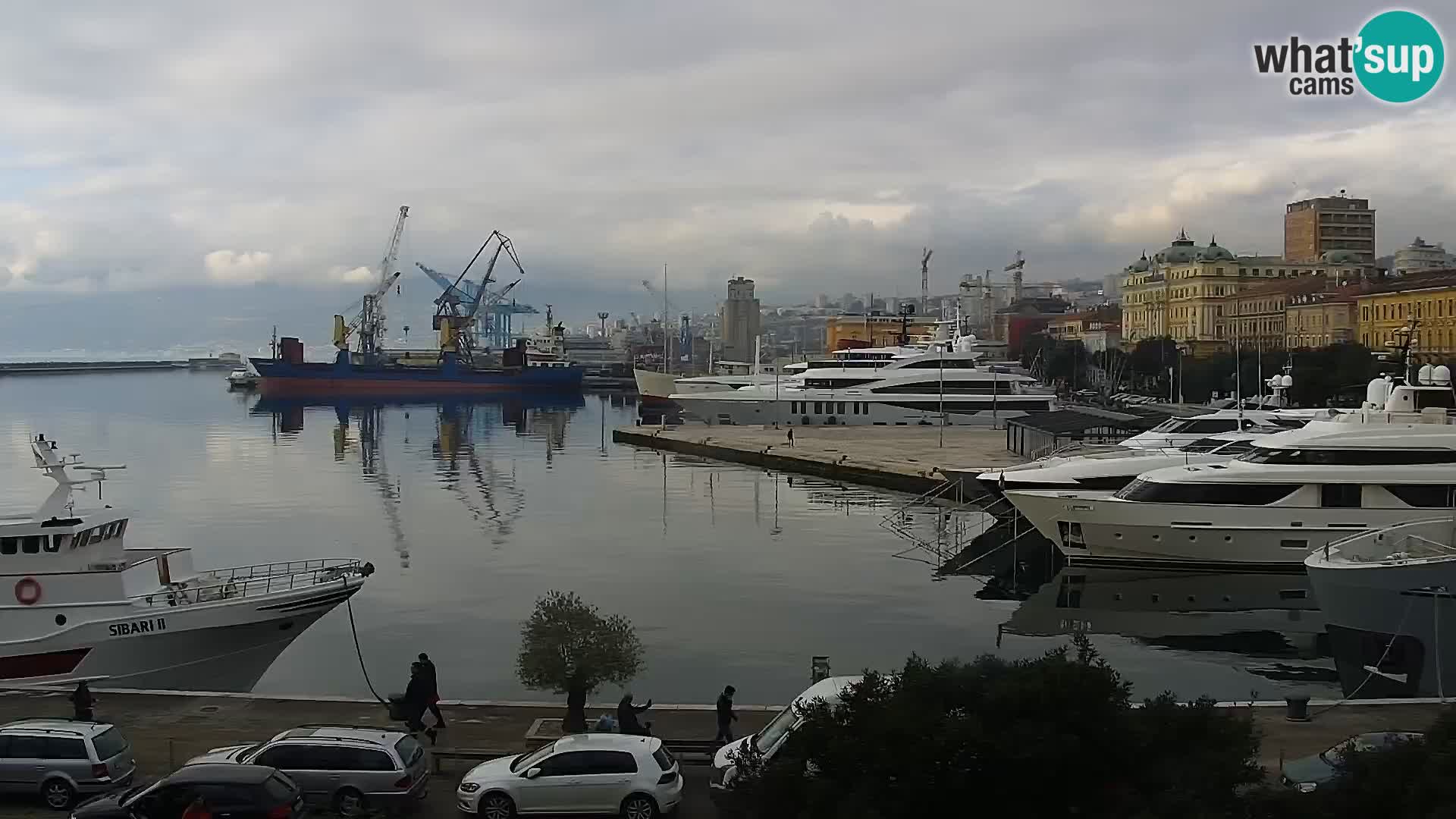 The Riva and Marina in Rijeka  – Live Webcam Croatia