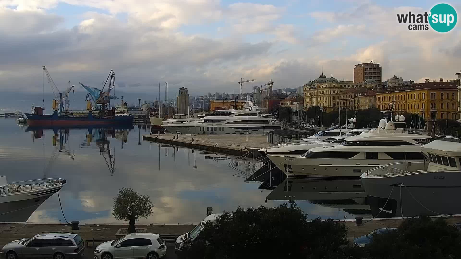Die Riva und Marina in Rijeka – Live Webcam Kroatien