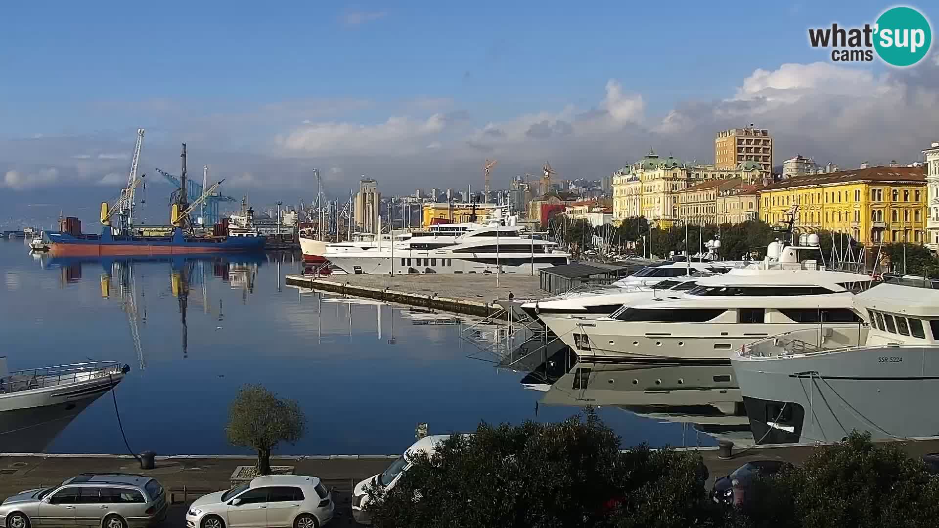 La Riva e la Marina a Rijeka (Fiume) – Live Webcam Croazia