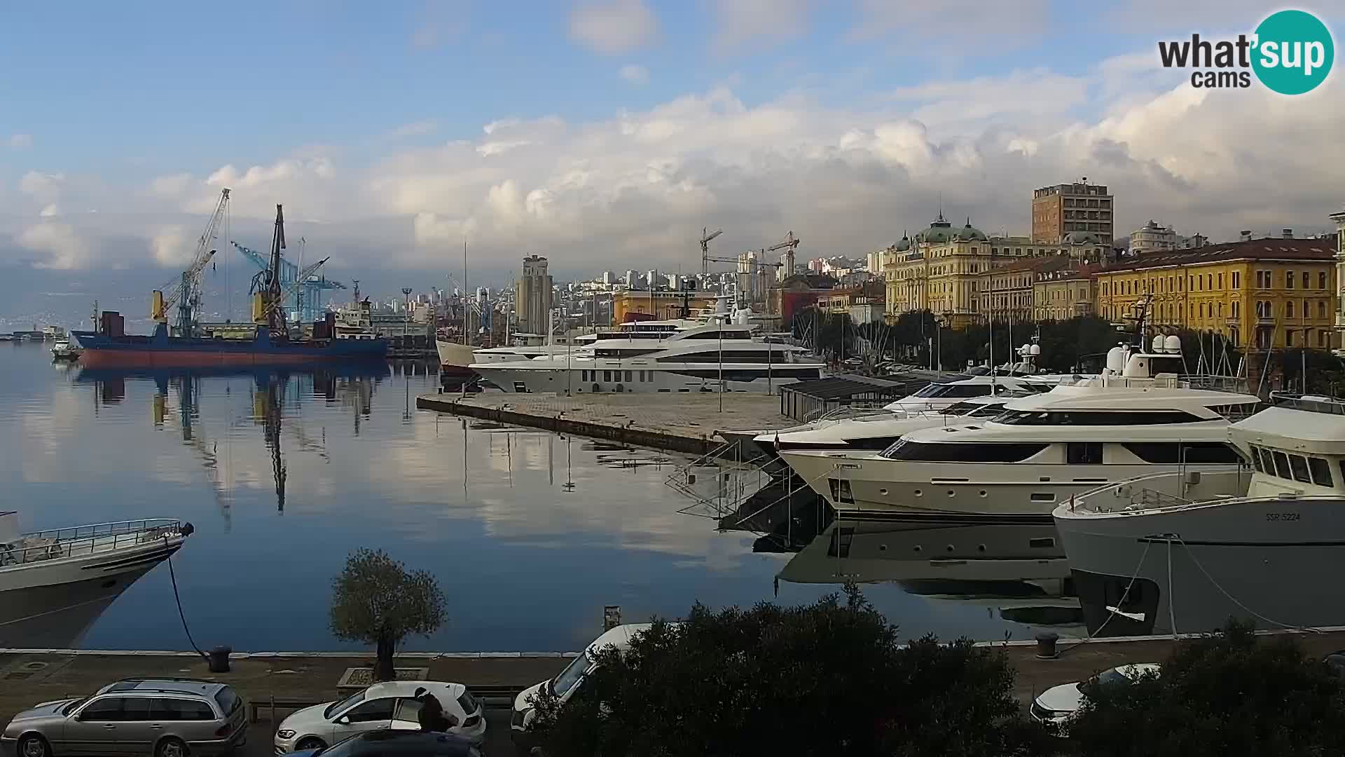 La Riva et Marina à Rijeka – Live Webcam Croatie
