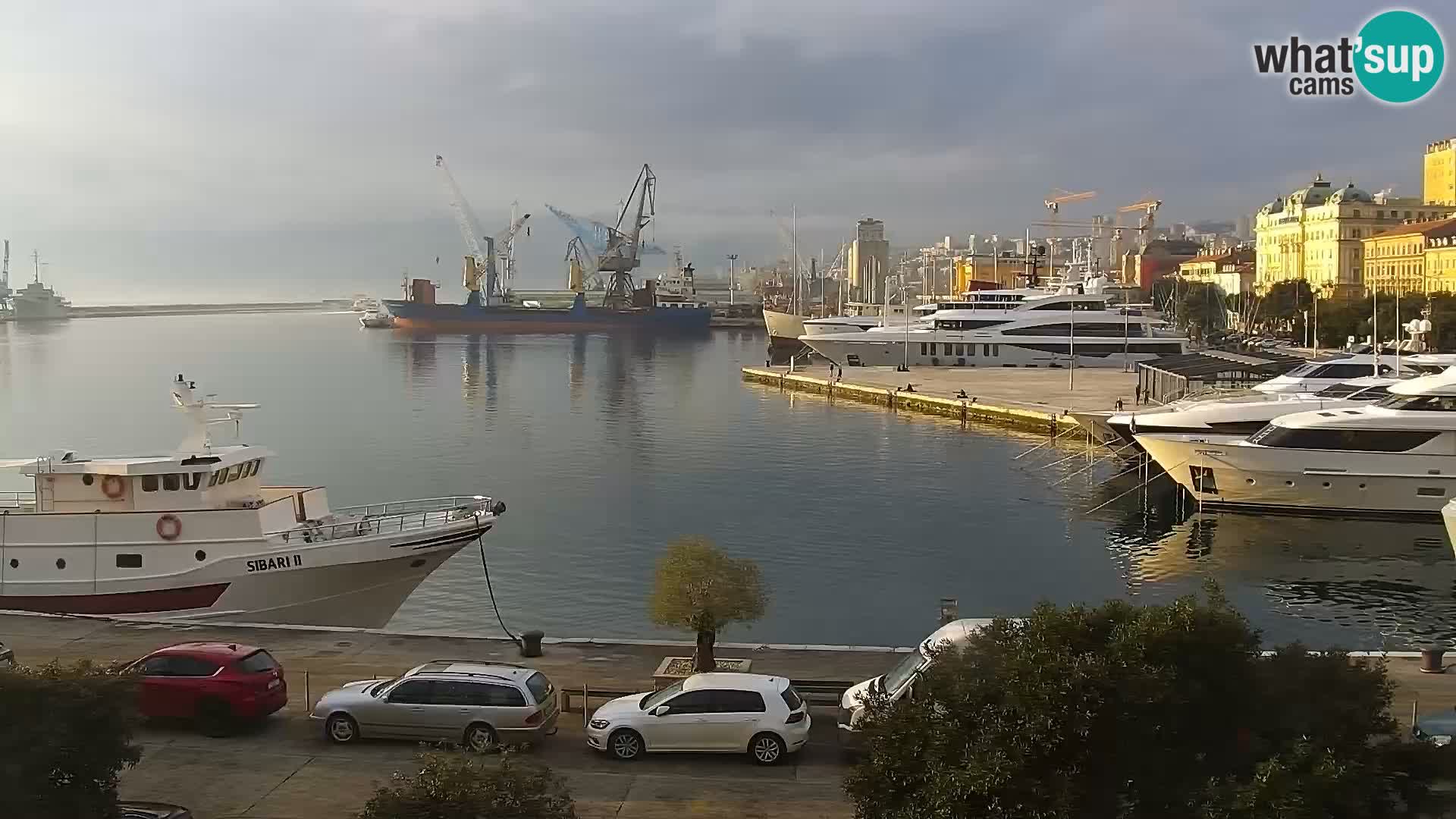 Die Riva und Marina in Rijeka – Live Webcam Kroatien