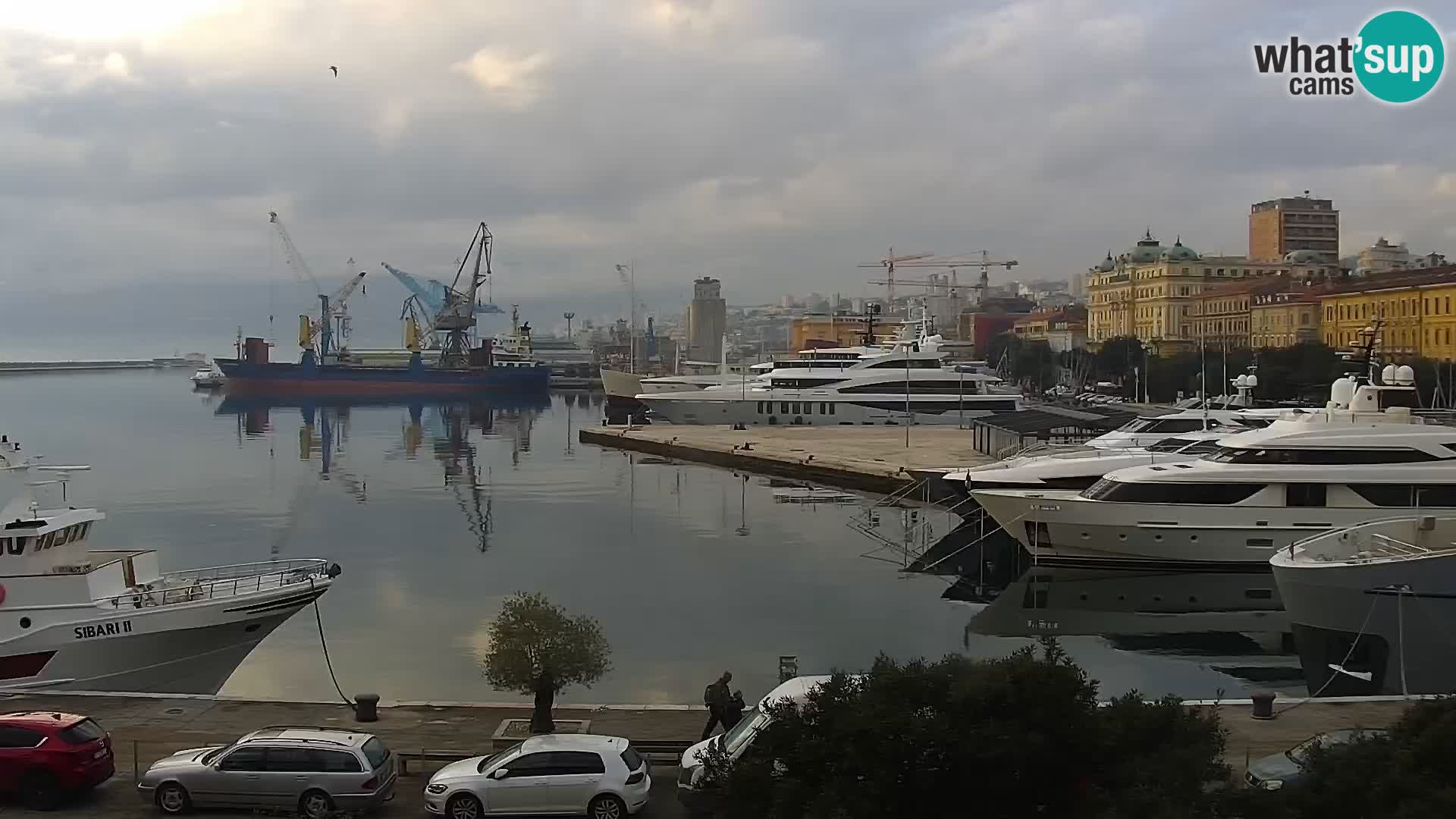 La Riva y Marina en Rijeka – Webcam en vivo Croacia
