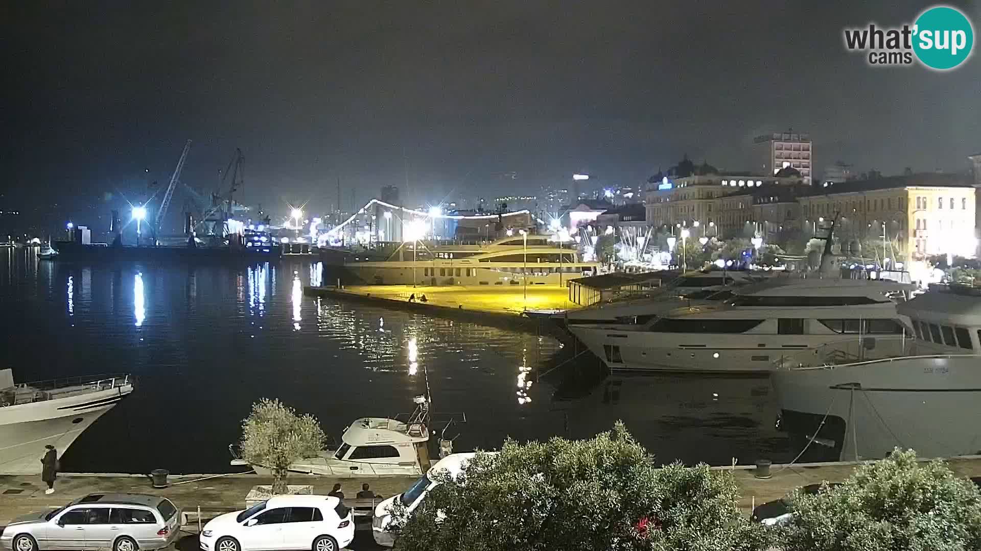 Die Riva und Marina in Rijeka – Live Webcam Kroatien