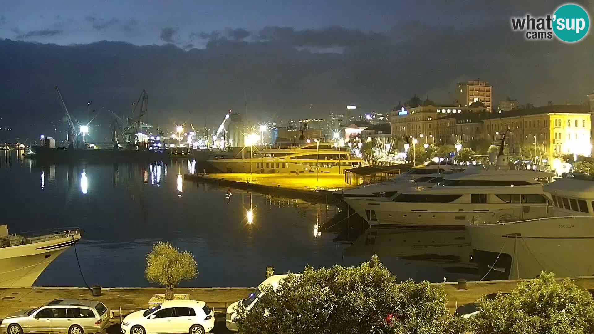 Die Riva und Marina in Rijeka – Live Webcam Kroatien
