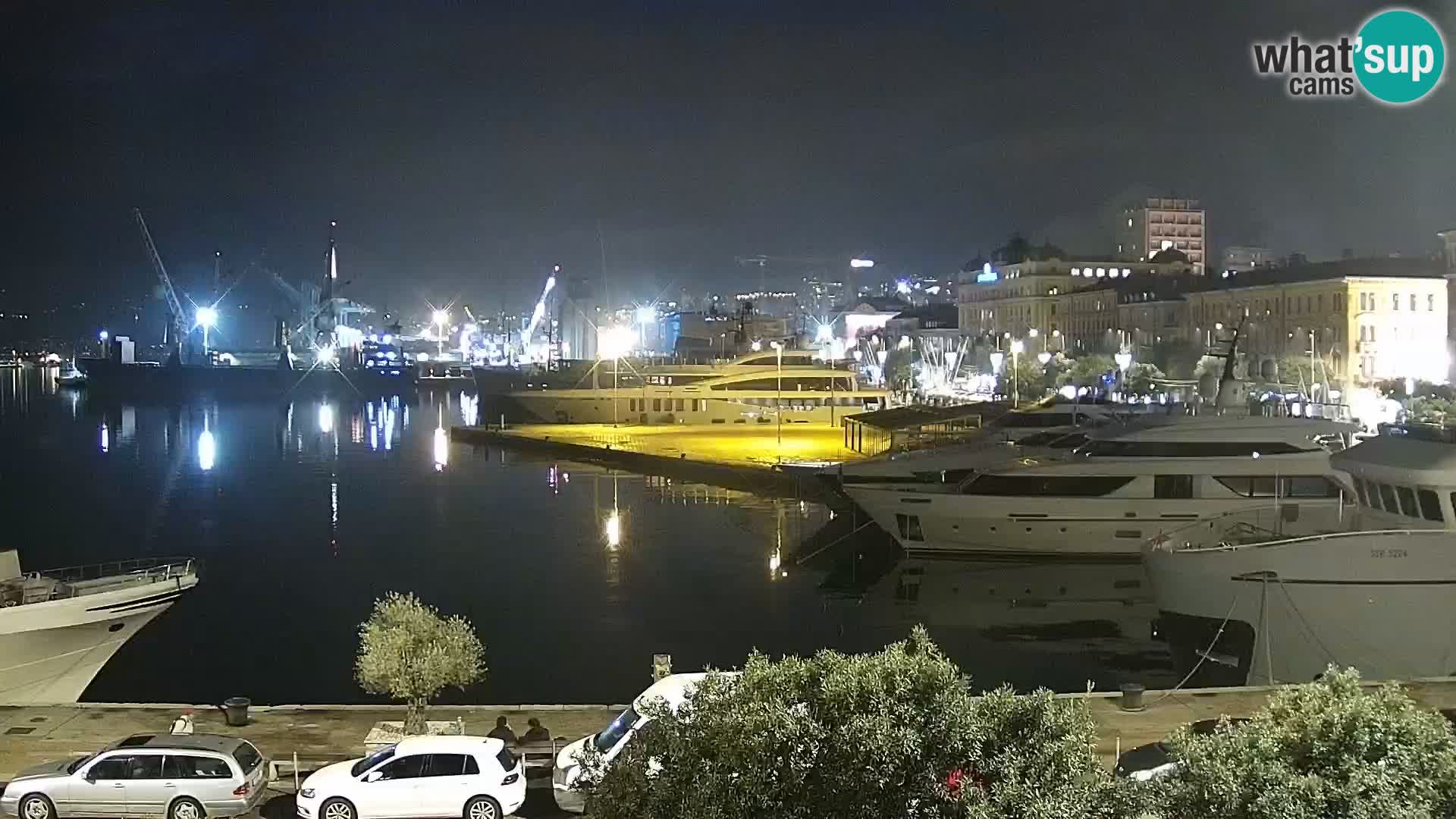 Die Riva und Marina in Rijeka – Live Webcam Kroatien