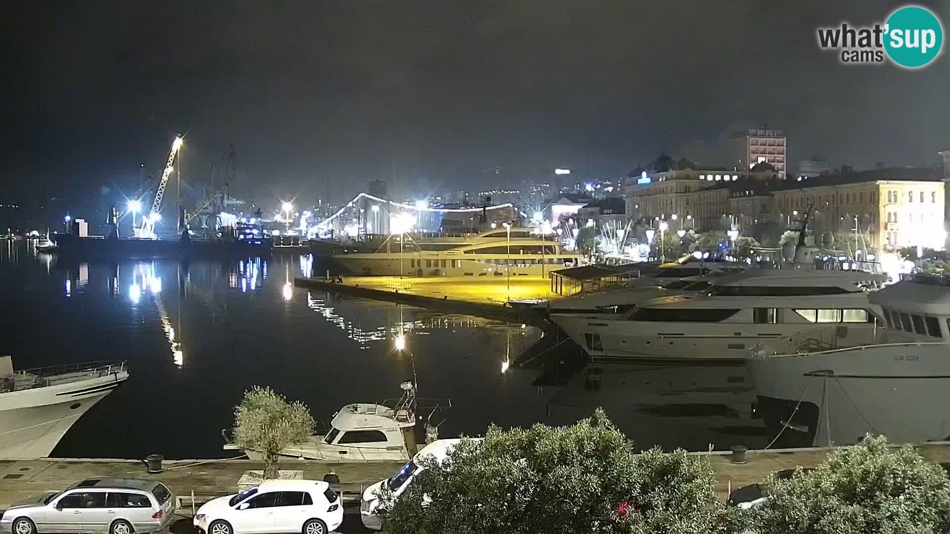 The Riva and Marina in Rijeka – Live Webcam Croatia