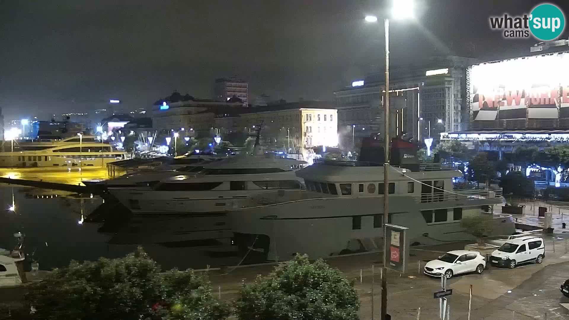 La Riva y Marina en Rijeka – Webcam en vivo Croacia
