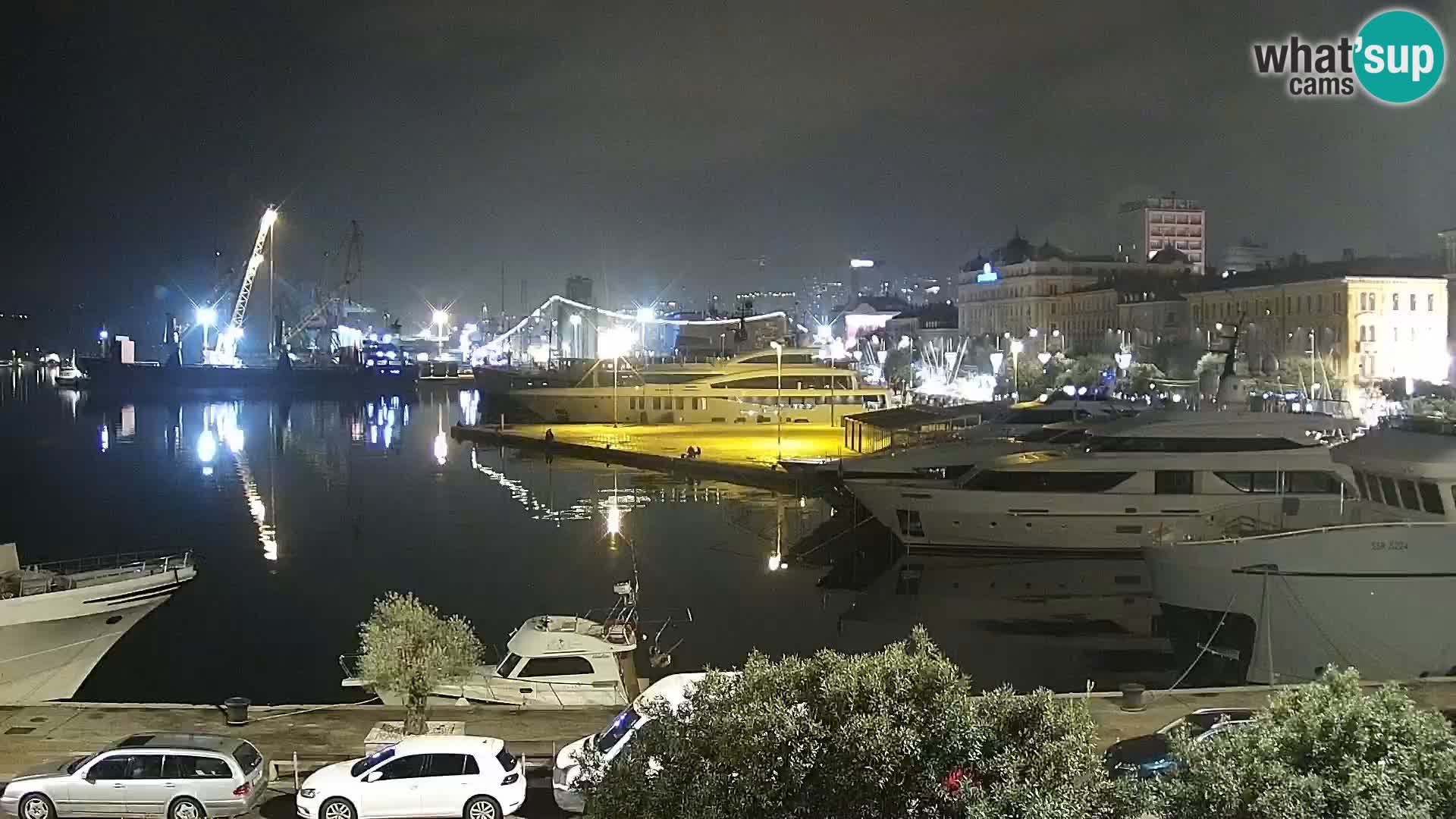 La Riva et Marina à Rijeka – Live Webcam Croatie
