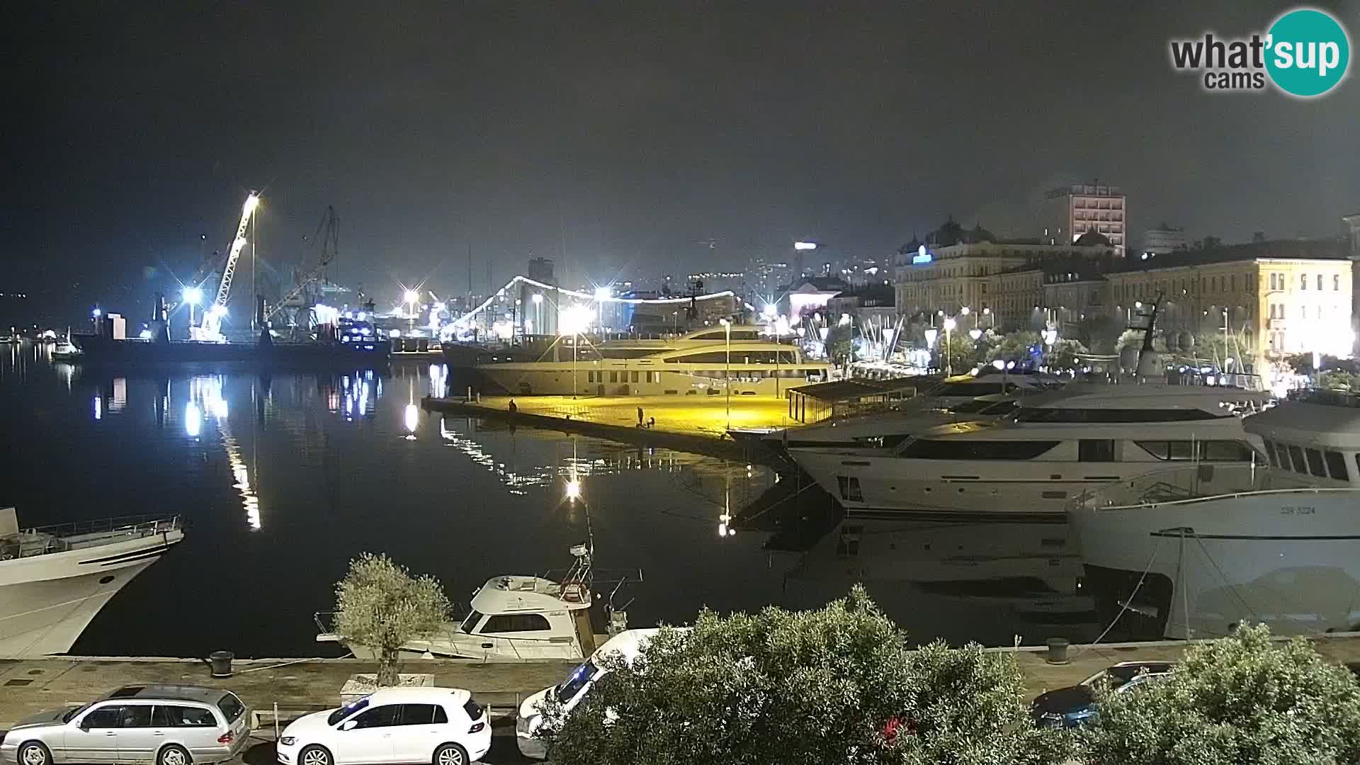 La Riva y Marina en Rijeka – Webcam en vivo Croacia
