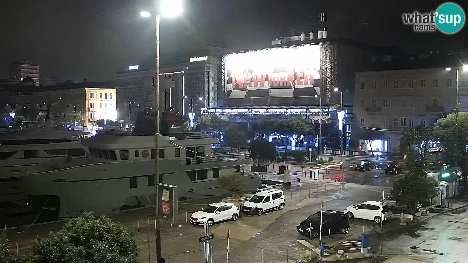 La Riva y Marina en Rijeka – Webcam en vivo Croacia