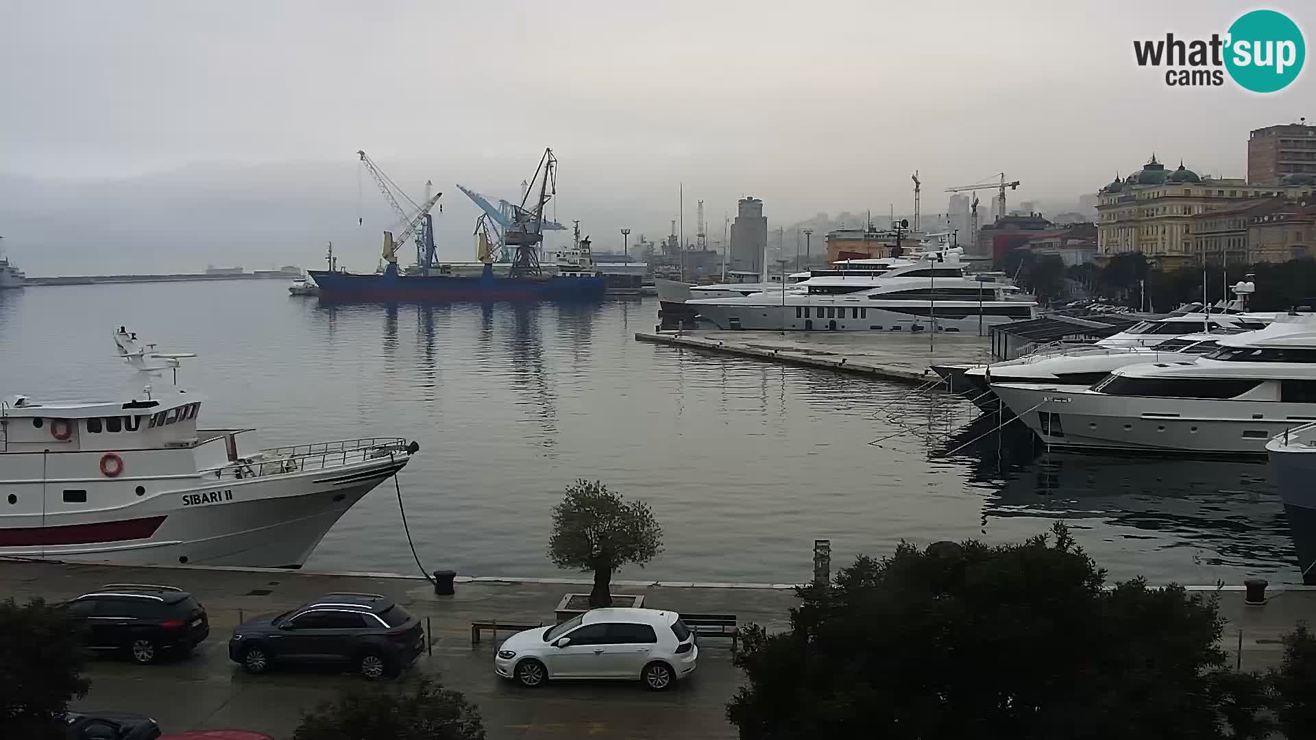 The Riva and Marina in Rijeka  – Live Webcam Croatia