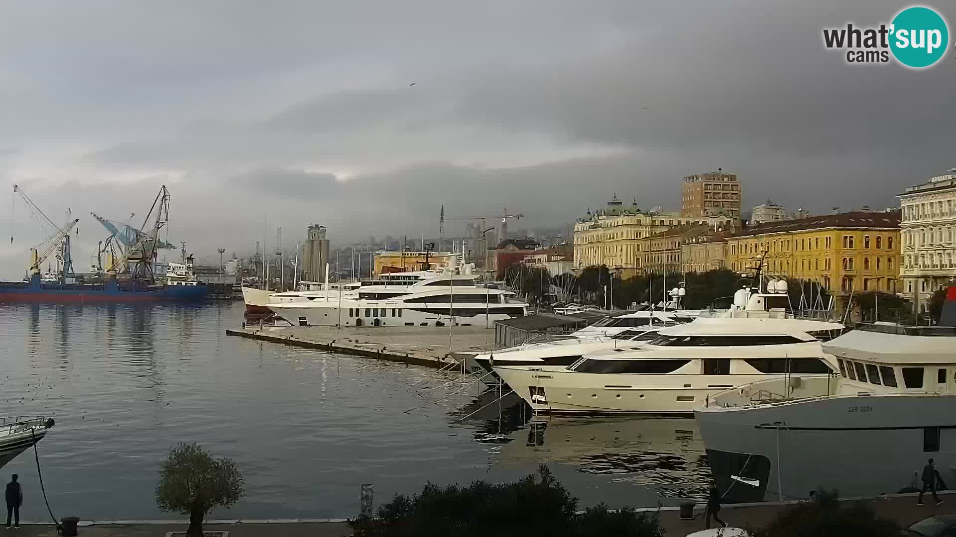 The Riva and Marina in Rijeka  – Live Webcam Croatia