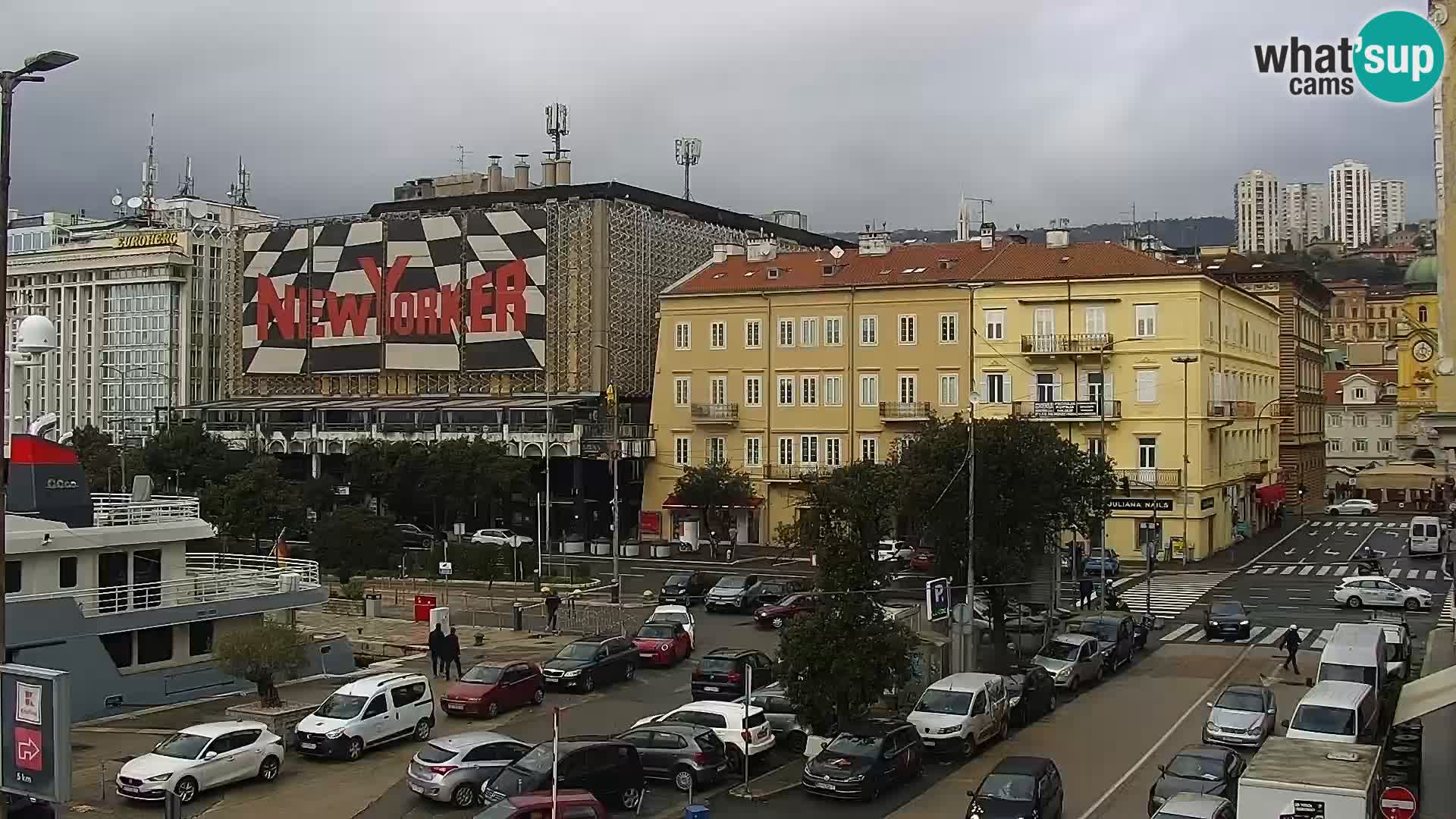 The Riva and Marina in Rijeka  – Live Webcam Croatia