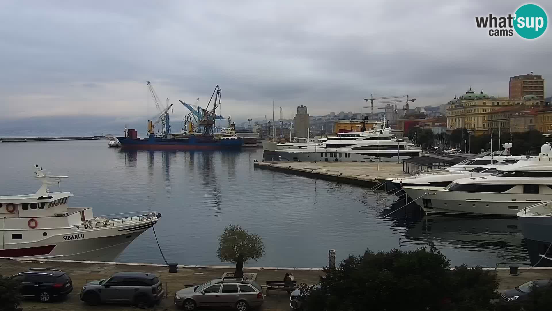 The Riva and Marina in Rijeka  – Live Webcam Croatia