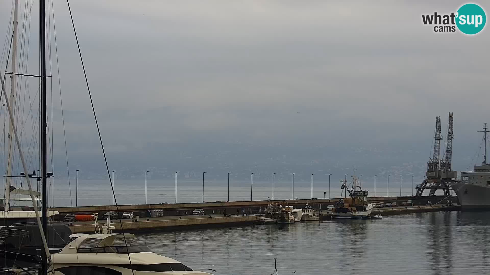 Die Riva und Marina in Rijeka – Live Webcam Kroatien