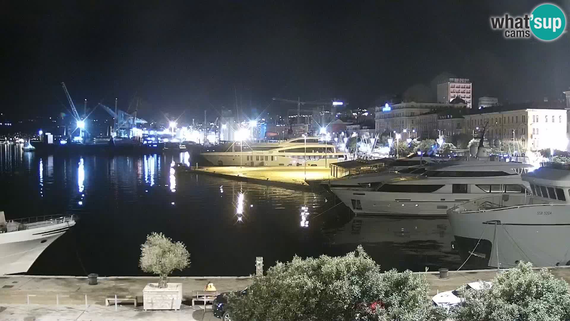 The Riva and Marina in Rijeka  – Live Webcam Croatia