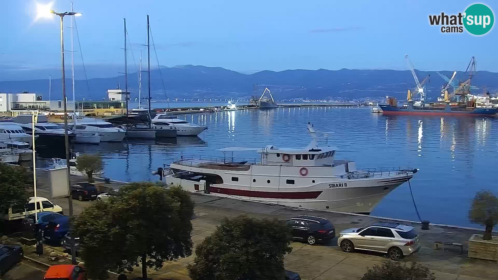 The Riva and Marina in Rijeka  – Live Webcam Croatia