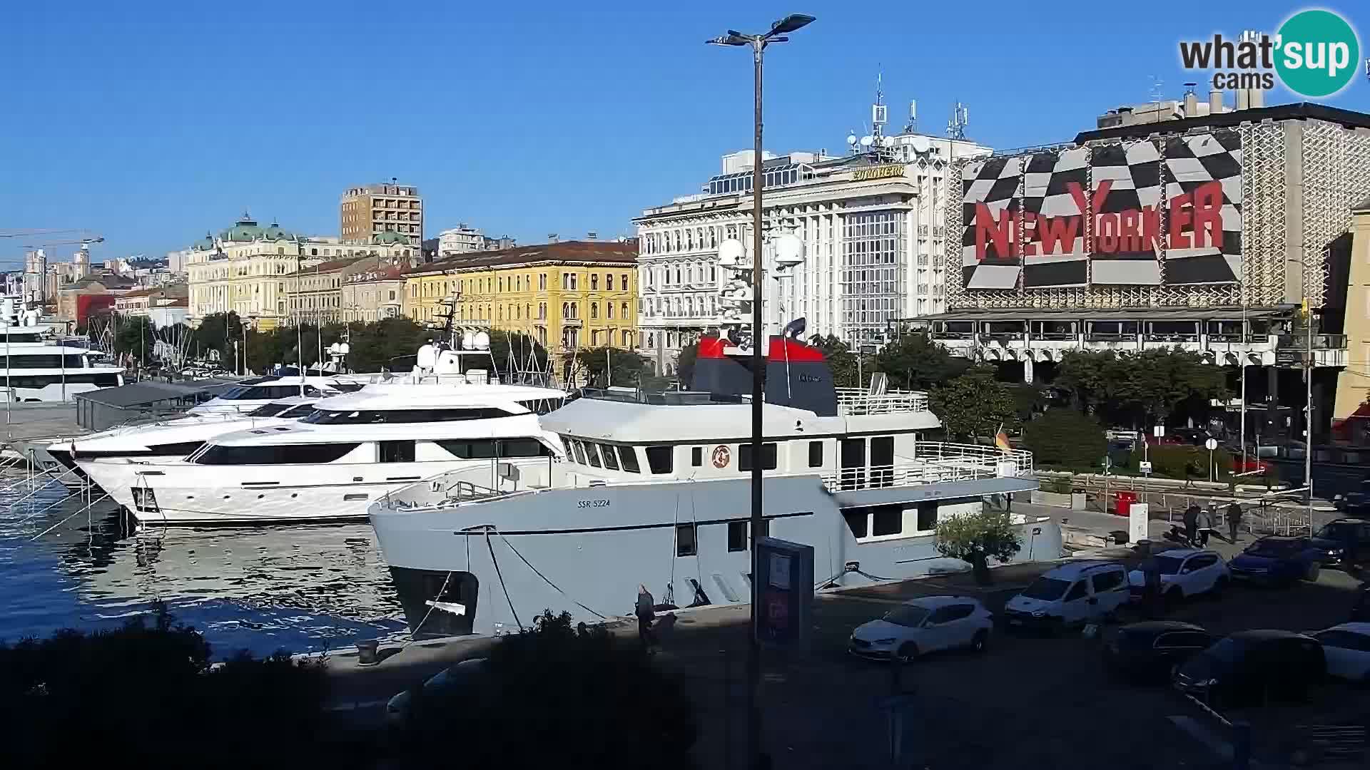Die Riva und Marina in Rijeka – Live Webcam Kroatien