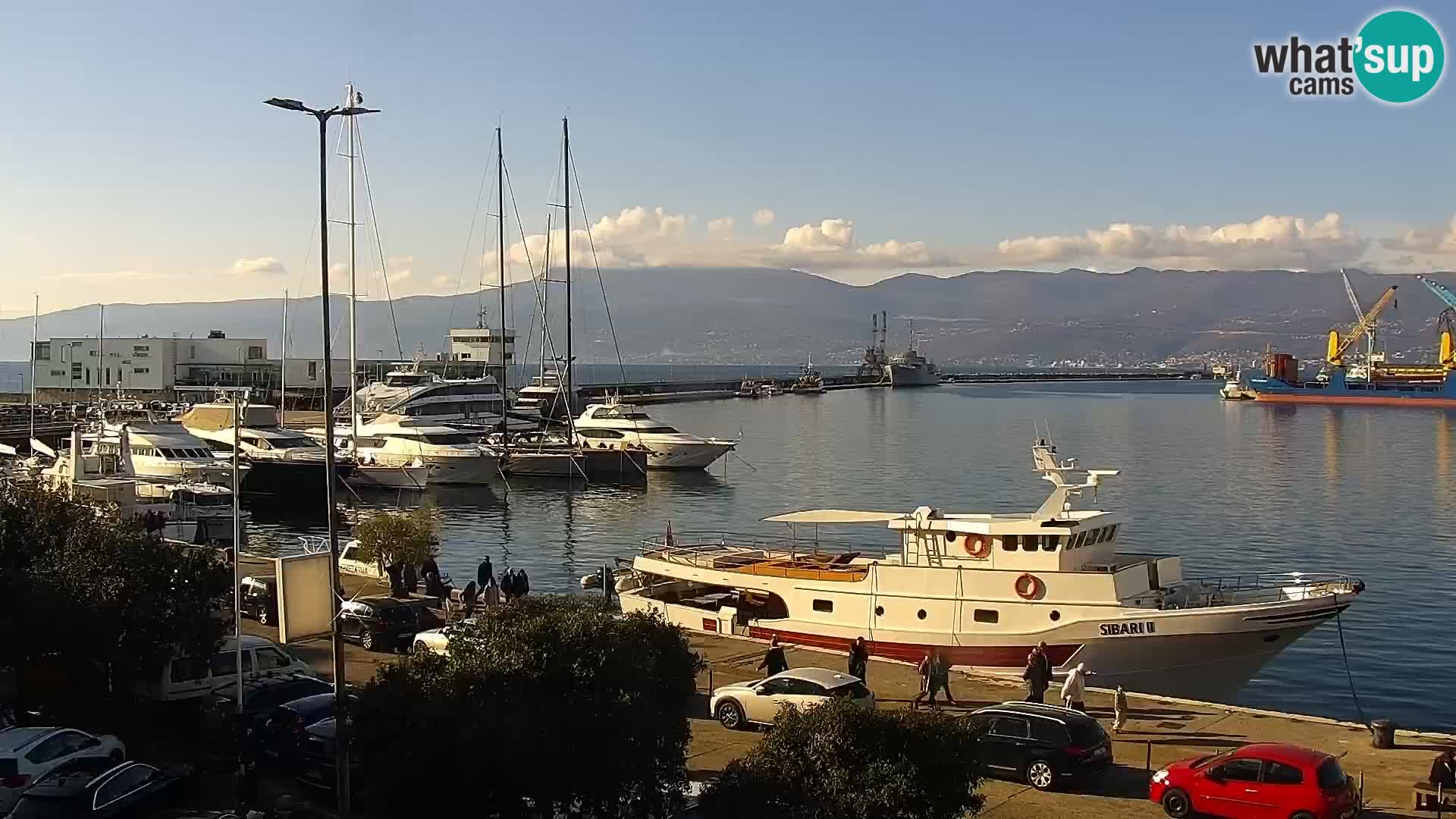 Die Riva und Marina in Rijeka – Live Webcam Kroatien