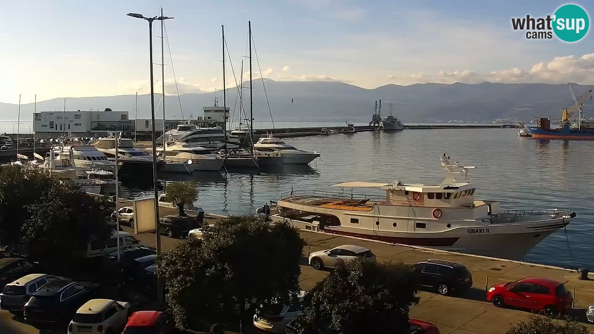 La Riva y Marina en Rijeka – Webcam en vivo Croacia