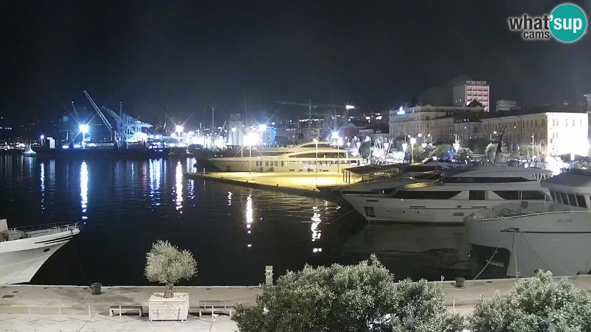 Die Riva und Marina in Rijeka – Live Webcam Kroatien