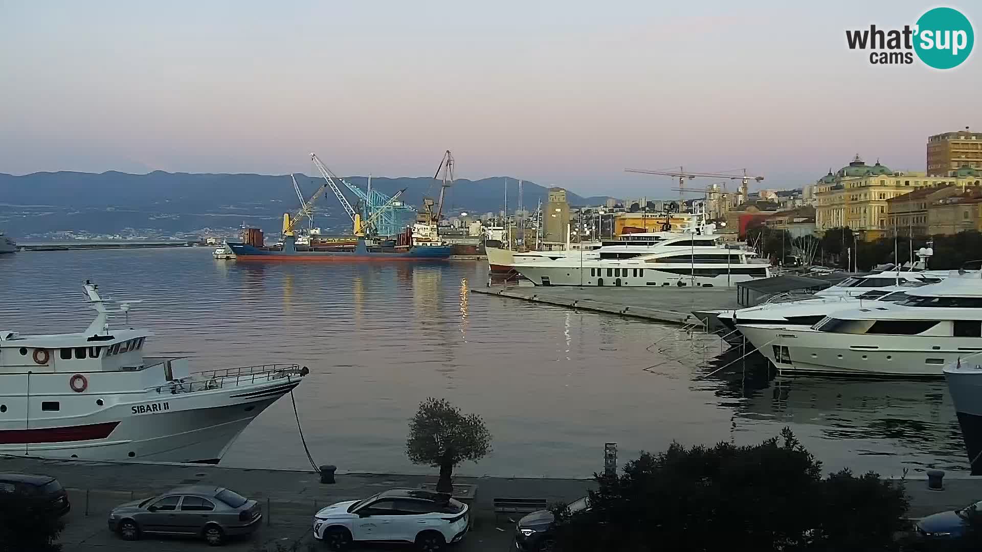 The Riva and Marina in Rijeka  – Live Webcam Croatia