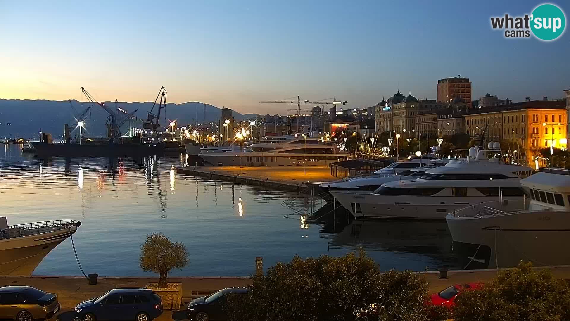 The Riva and Marina in Rijeka  – Live Webcam Croatia
