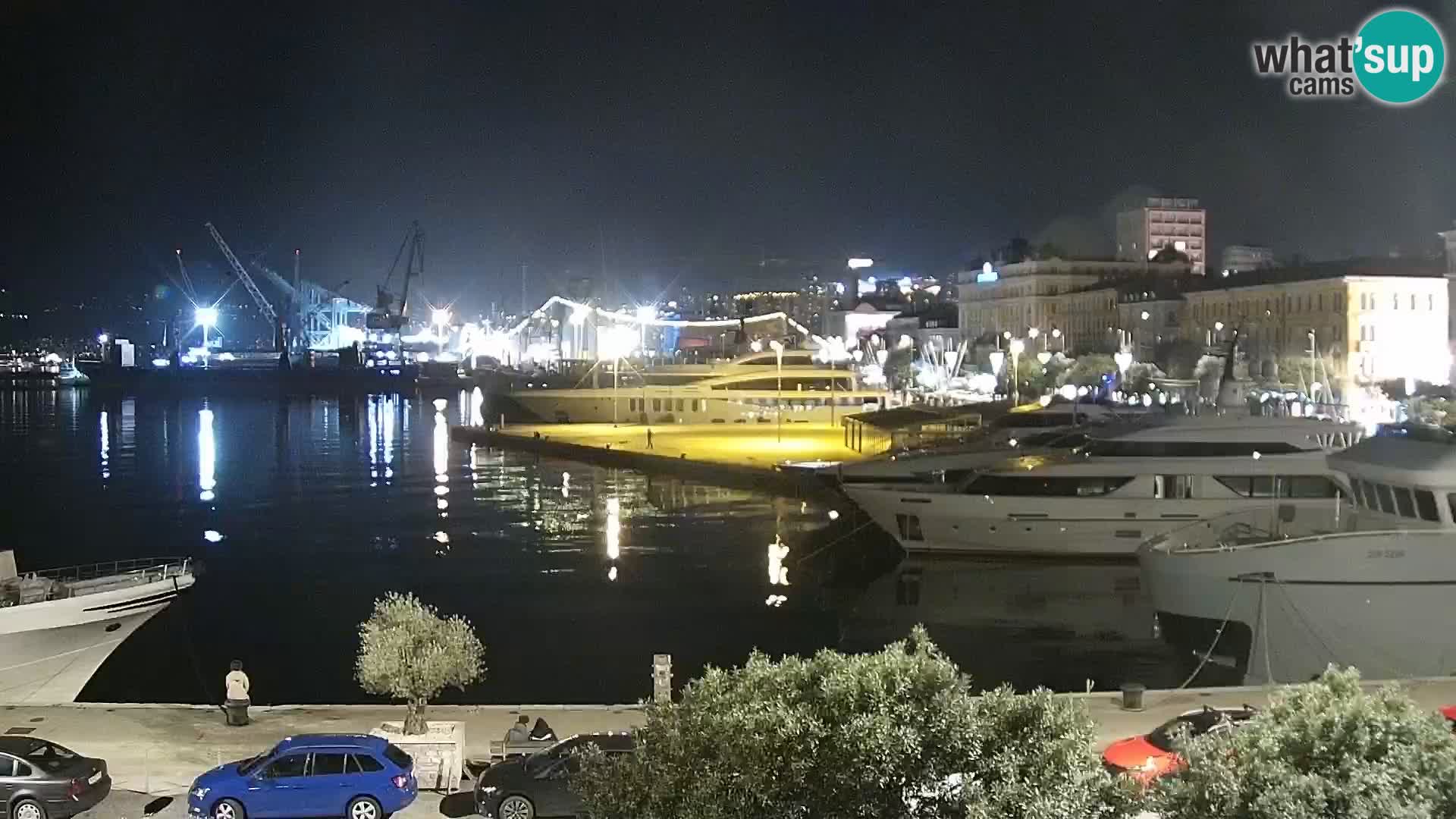 La Riva et Marina à Rijeka – Live Webcam Croatie