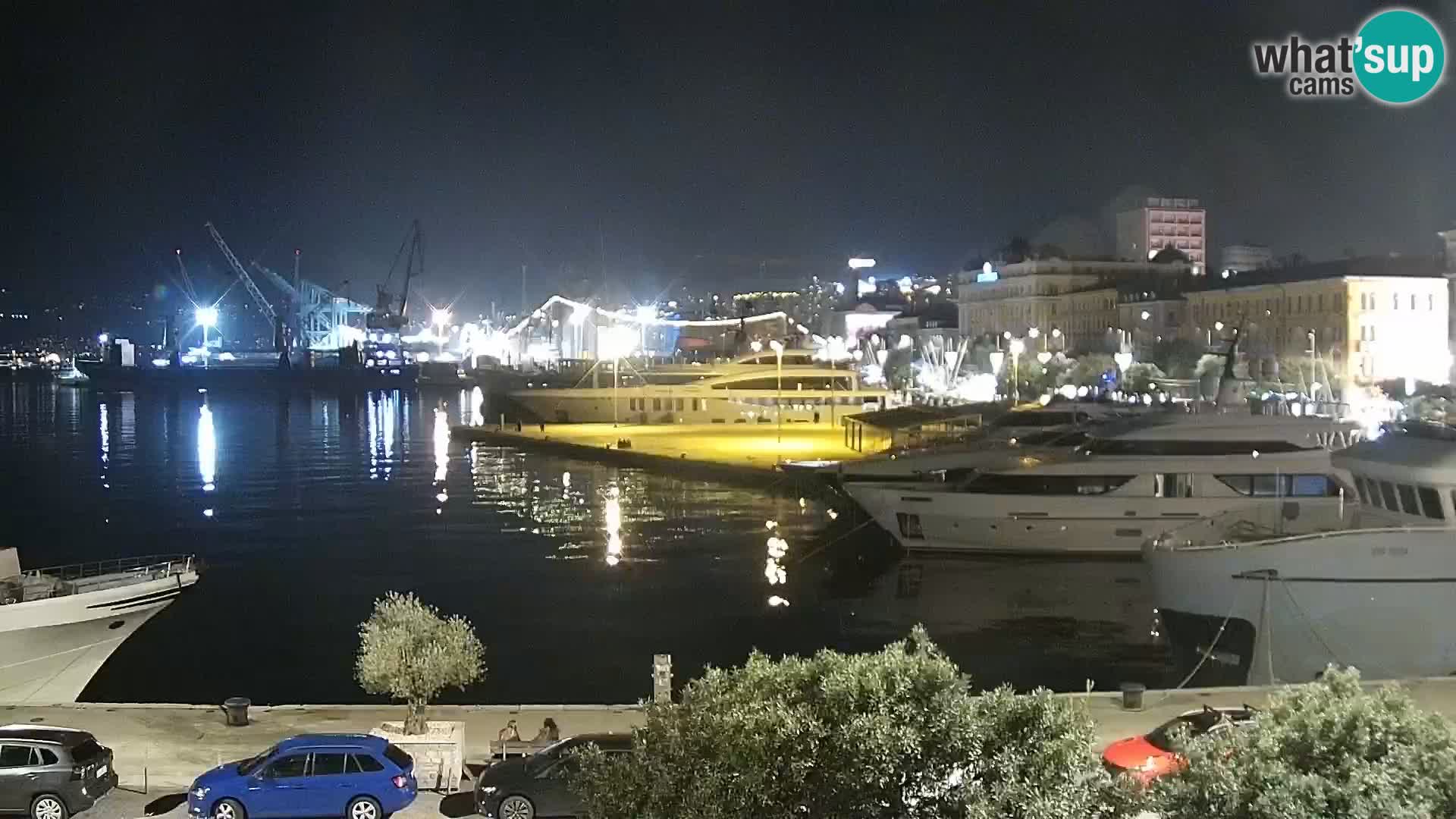 The Riva and Marina in Rijeka  – Live Webcam Croatia