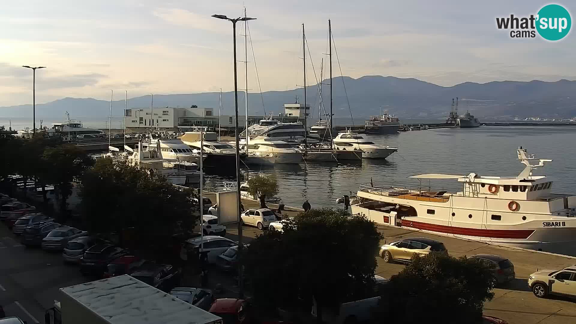 Die Riva und Marina in Rijeka – Live Webcam Kroatien